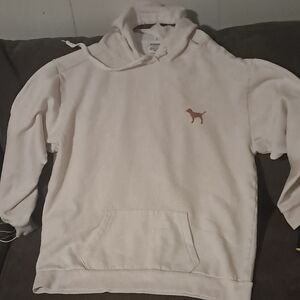 PINK Victoria's Secret Light Pink Hoodie with Dog Logo